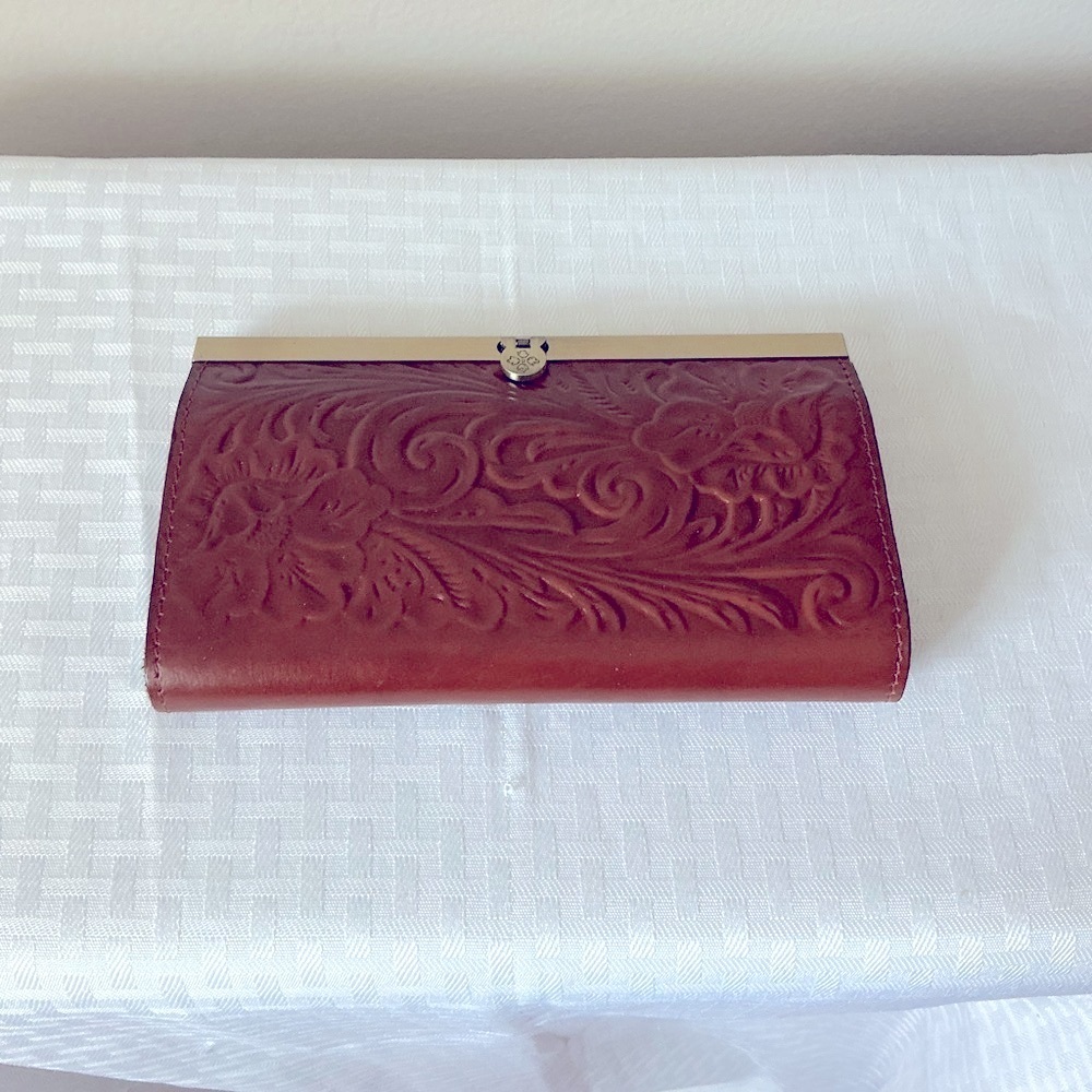 Patricia Nash Vintage Saddle Brown Leather Wallet